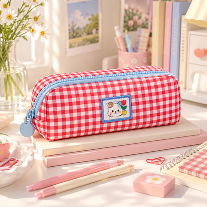 PencilNest Gingham Pop Pencil Case